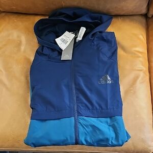 Adidas Mens Blue and Teal Raincoat